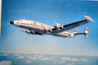 Lockheed super g constellation twa airlines add postcard unposted