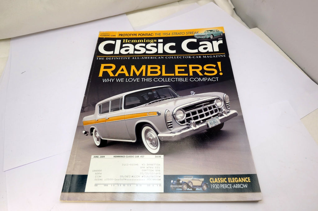 Hemmings Classic Car Ramblers!  Magazine June 2009 1930 Pierce-Arrow 1954 Strato