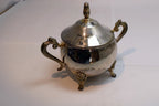 SILVER  PLATE  SUGAR BOWL with lid made in Indonesia