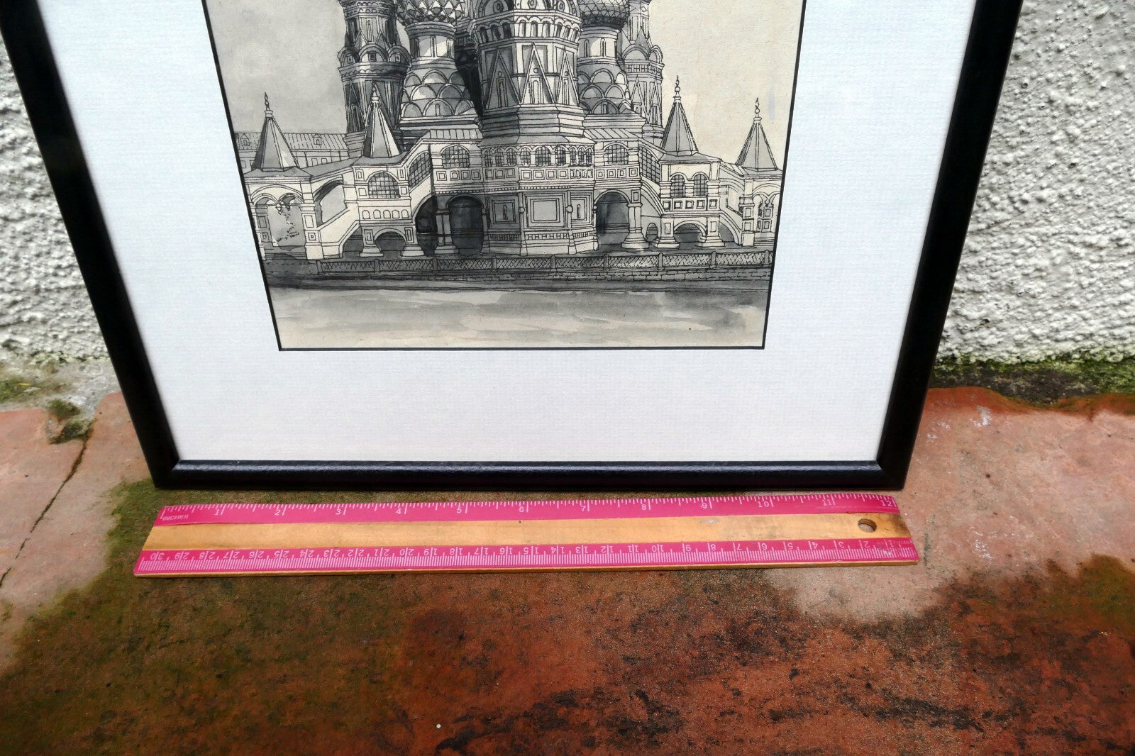 1996 St. Basil's Cathedral Ink Signed Numbered Moscow Russia Art Muchina M. B.