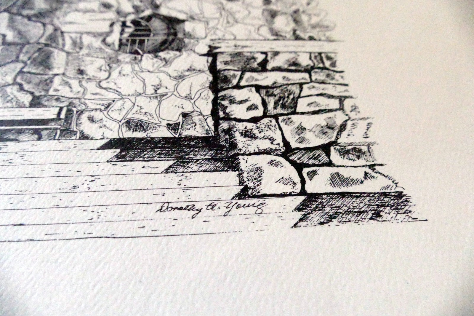 Timberline Lodge Dorothy A. Young Print black and white Lithograph Art Poster