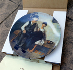 Norman rockwell the lighthouse keeper's daughter plate 1979 christmas knowles coa