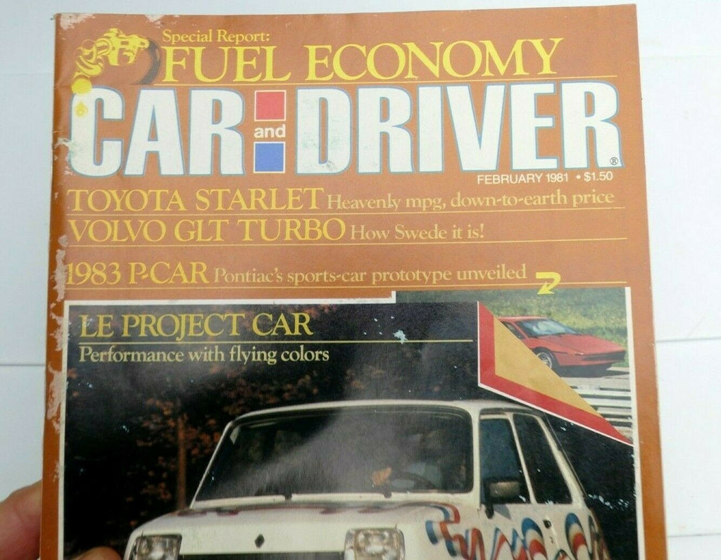 Car & driver fuel economy magazine feb 1981 porsche 924 ford escort bonneville