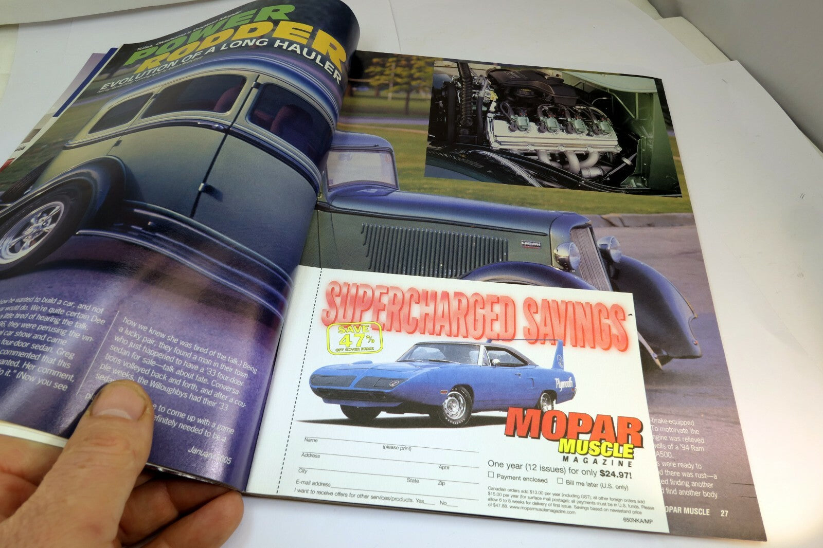 MOPAR Muscle Magazine January 2005 550 HP 440  w/ Exhaust Manifolds