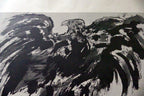 LEONARD BASKIN "Eagle" Woodcut Print - Numbered 54, unframed - vintage