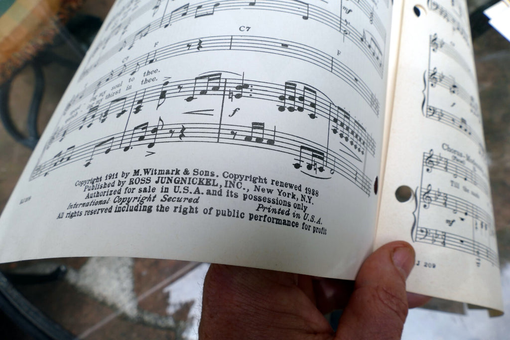 Till Sands of the Desert Grow cold by Earnest Ball  1911 Sheet Music