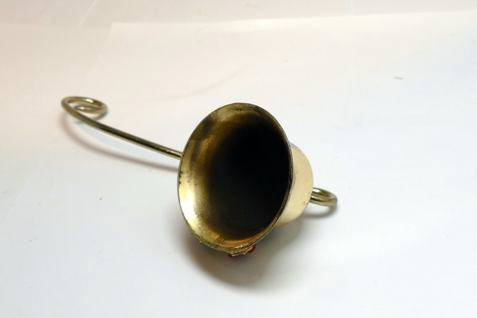 Brass Candle Snuffer Bell 5" Length Long Bell Flower X-Mass