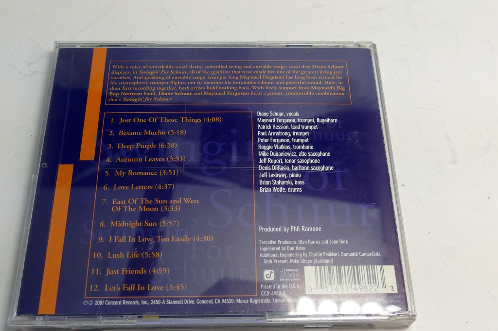 Cover ART Only Diane Schuur Maynard Ferguson Swing CCD-4982-2 ( NO CD included)