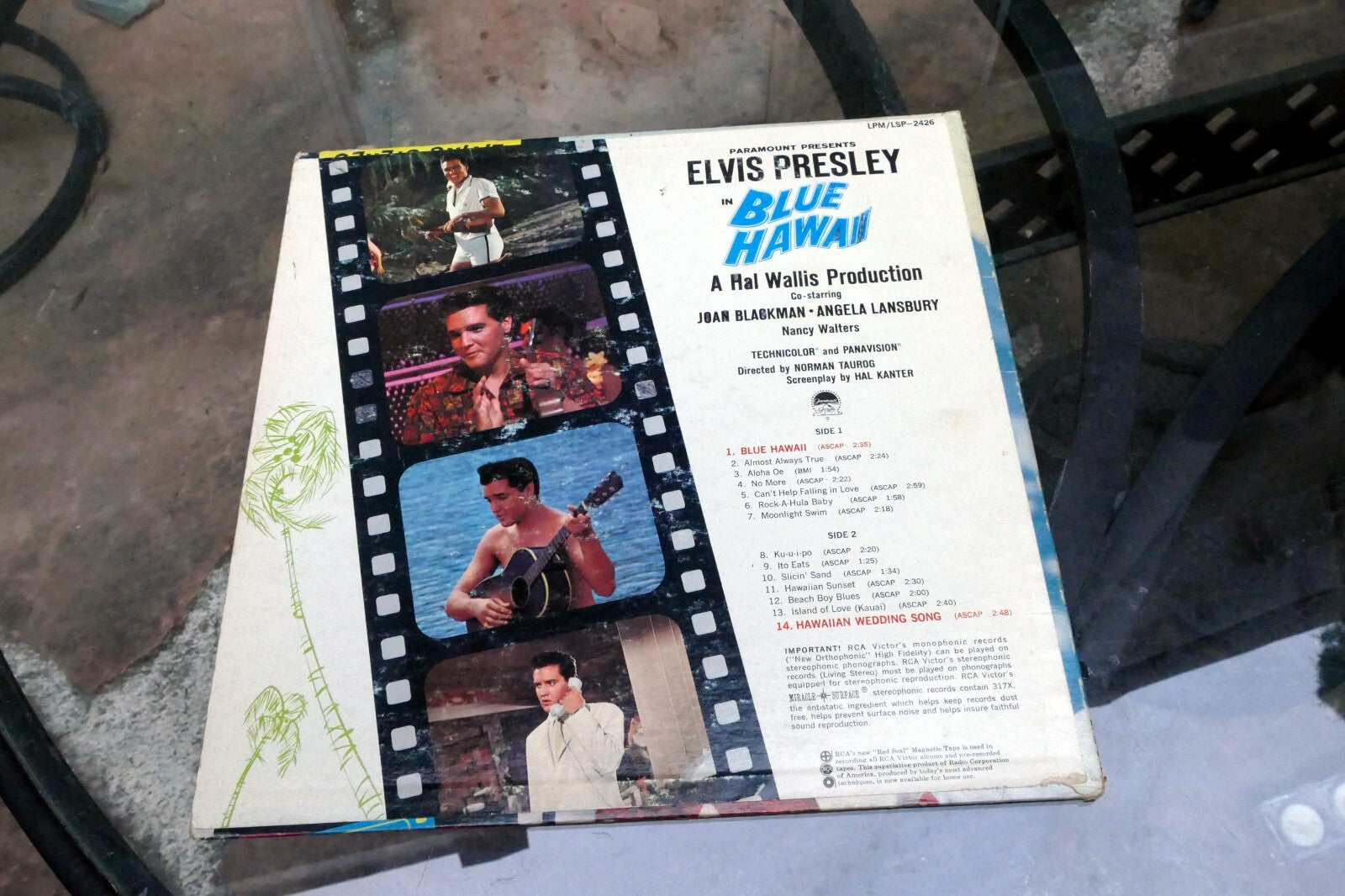 1961 Elvis Presley Blue Hawaii LPM-2426 RCA Victor -  ALBUM ART COVER ONLY