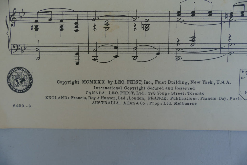 It Happened In Monterey 1930 by Mabel Wayne and Billy Rose, Leo Feist Inc.