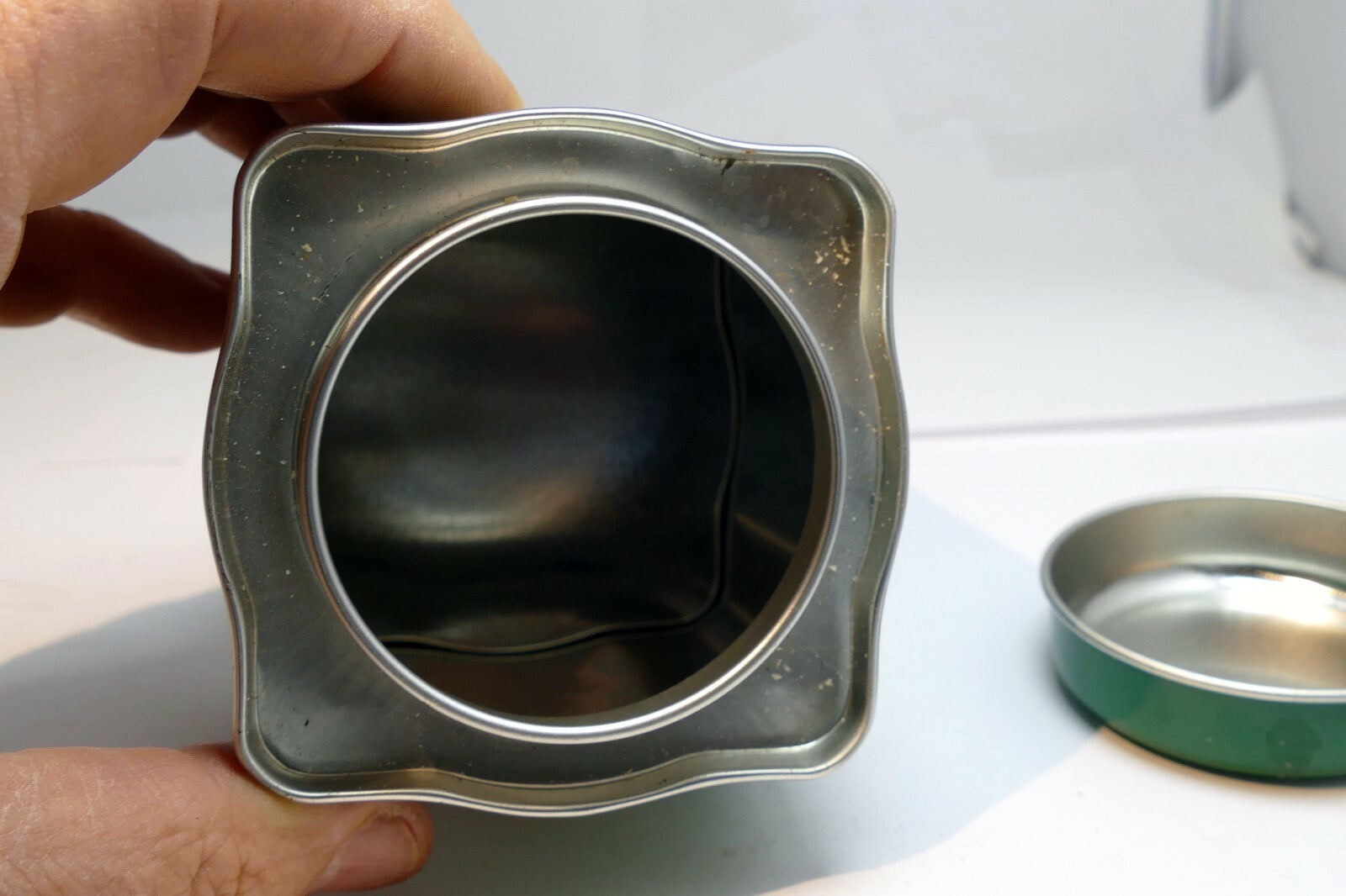 Empty Tin Box Tea can Chami Green tea  3X3X3" 