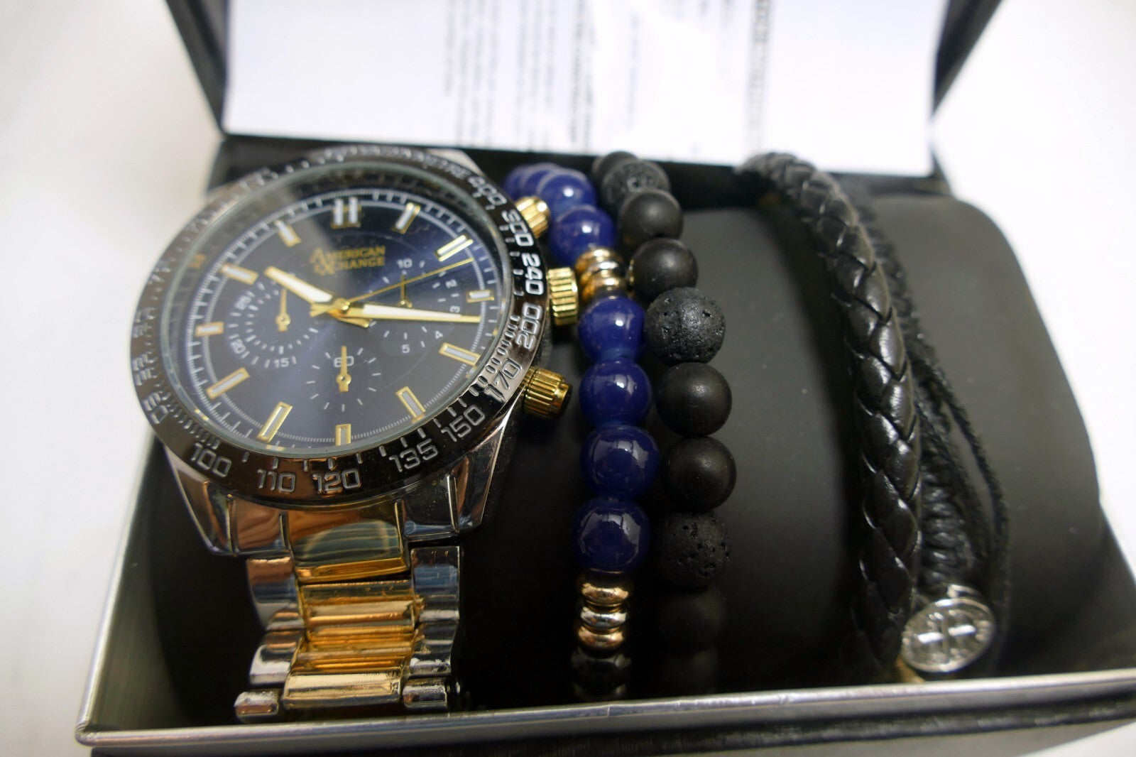American Exchange 9796 Tachymeter Quartz Men's Watch Sz. 8 1/4"