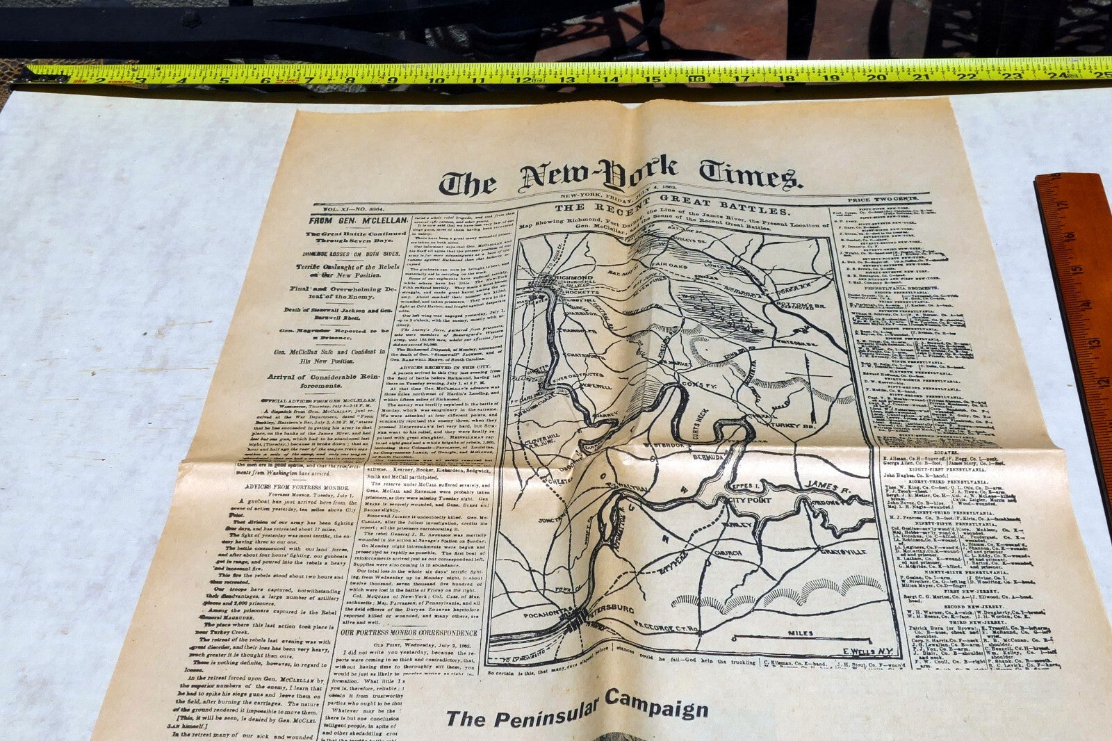 New York Times July 4 Reprint Civil War in Richmond 1862, Decree of Emancipation