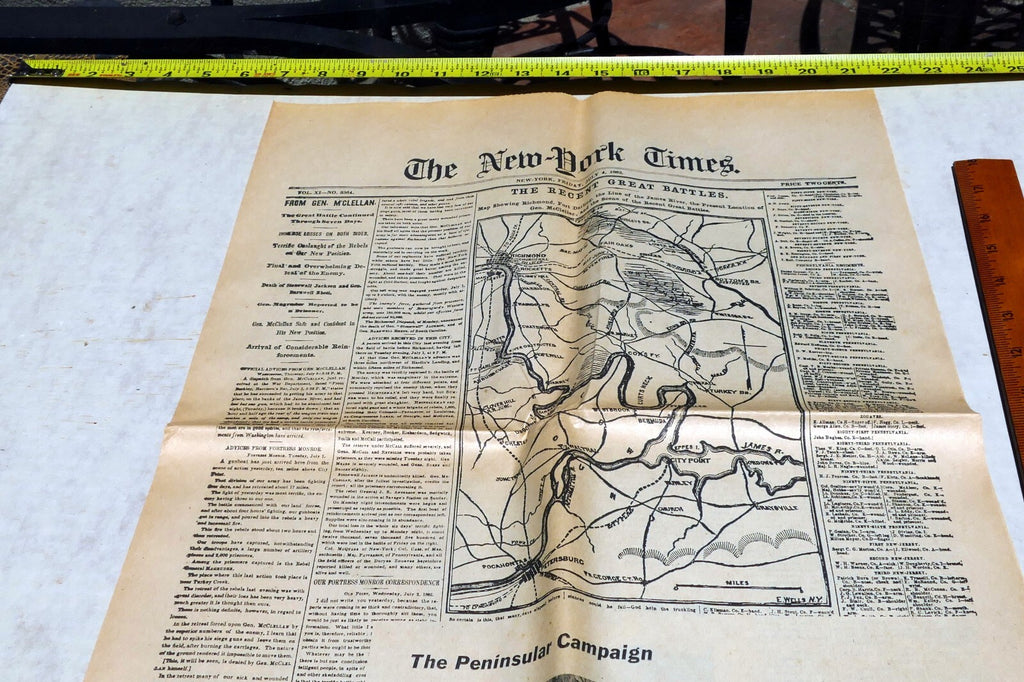New York Times July 4 Reprint Civil War in Richmond 1862, Decree of Emancipation