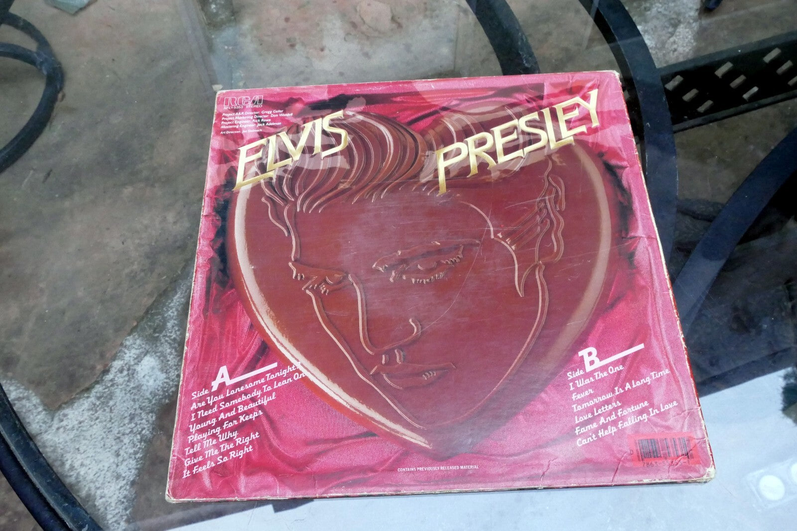 1985 Elvis Presley a Valentine Gift For You AFL1-5353 - ALBUM ART COVER ONLY