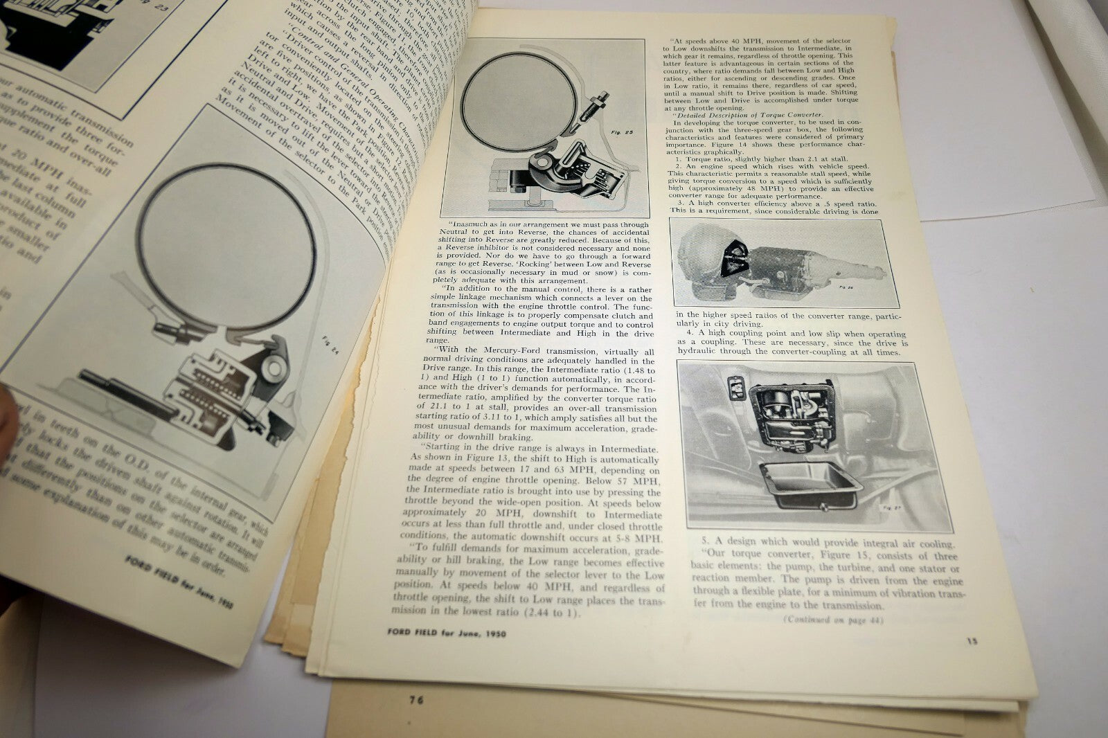 1950 Ford Field Magazine  clippings advertisement AD Automatic Transmission