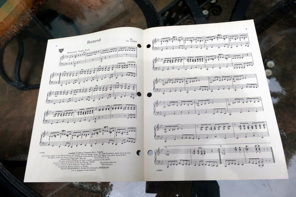 Ramrod by Al Casey   1958 Sheet Music Gregmark Music Duane Eddy