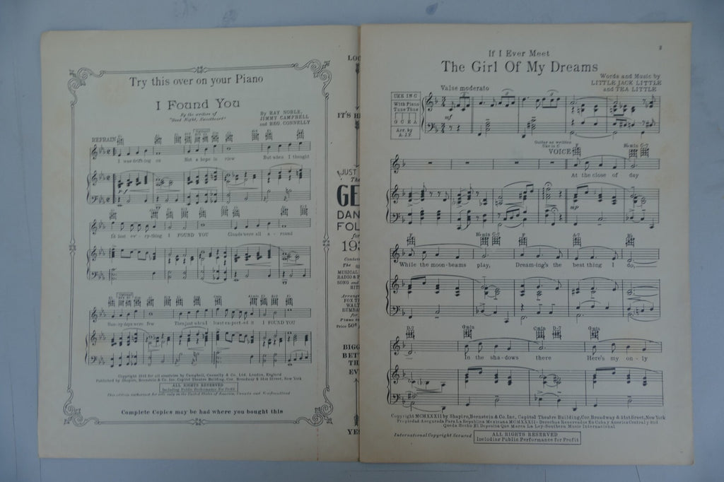 If I ever meet the girl of my dreams 1932 by Little Jack Little and Tea Little