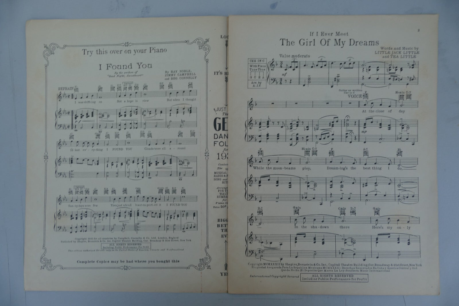 If I ever meet the girl of my dreams 1932 by Little Jack Little and Tea Little