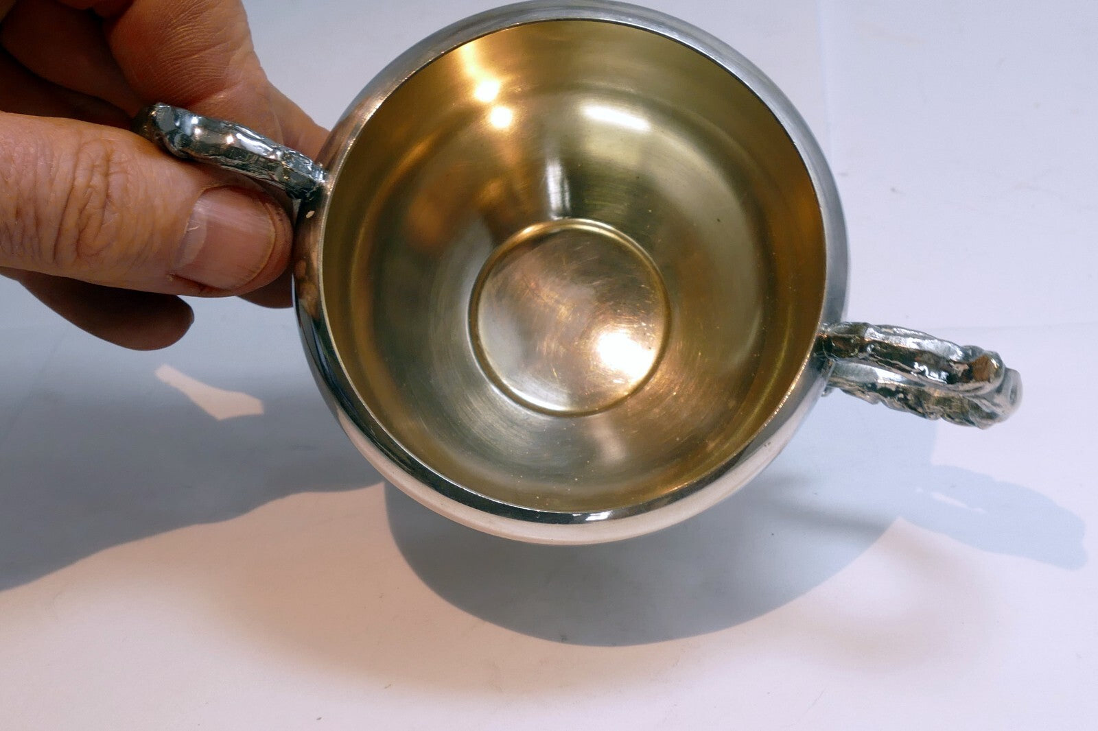 VIKING SILVER  PLATE E P COPPER SUGAR BOWL made in Canada  Lead Mounts for Tea