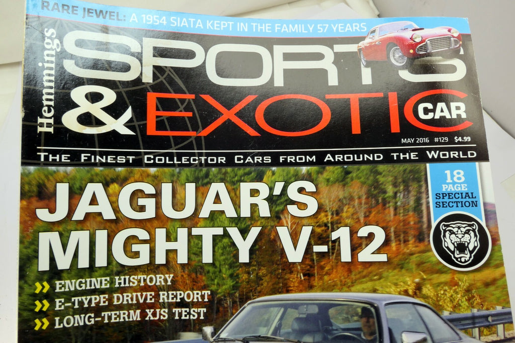 Hemmings Sport & Exotic Car Magazine may 2016 Juaguar's Mighty V-12 engine