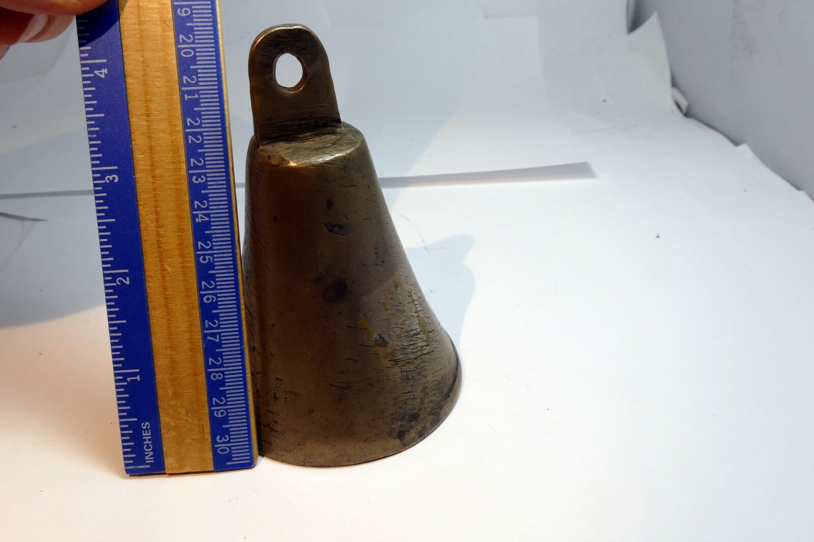 4" Solid Brass Doorbell Hanging Entry Wall Decor Vintage  handmade