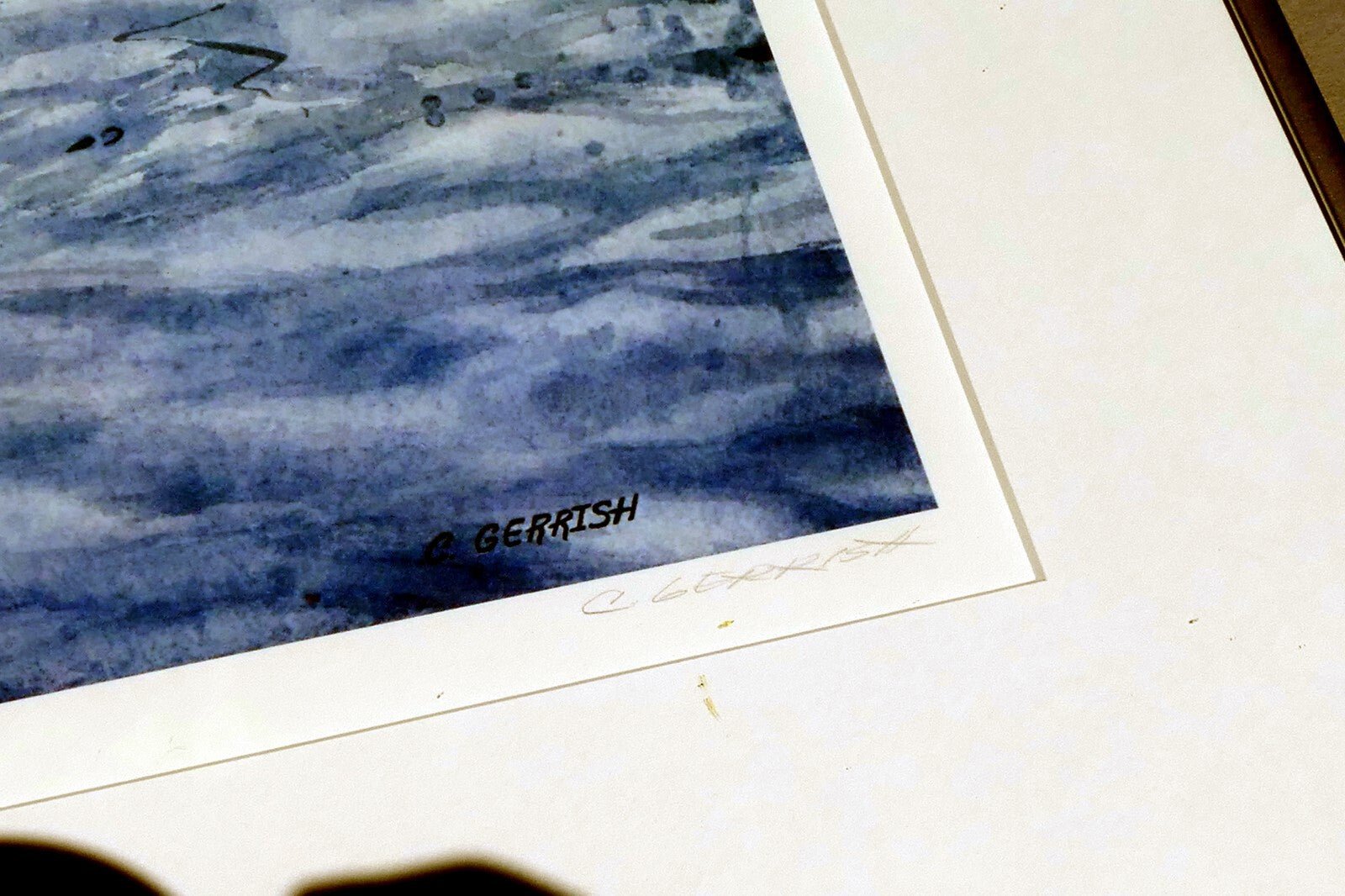 C. Gerrish Art Print 14X20"  Framed  w/ glass boats port harbor limited edition