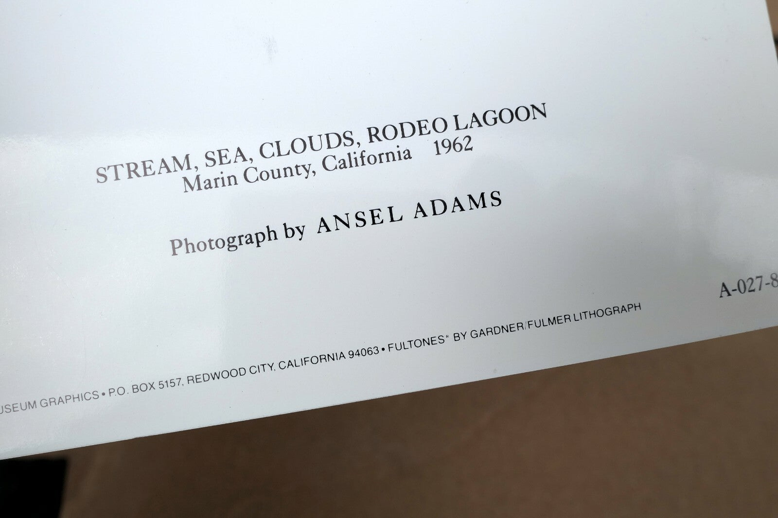 Stream Sea Clouds Rodeo Lagoon Photograph Ansel Adams 1962 A-027-95 Greeting Car