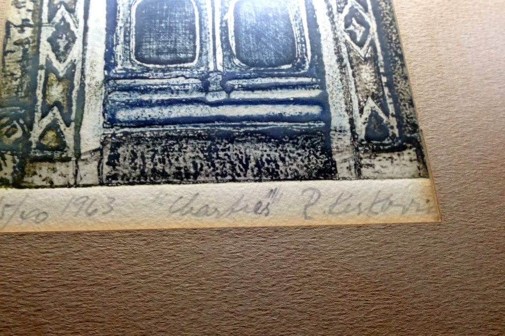15/40 " Chartres " 1963 Etching by RUTH KERKOVIUS