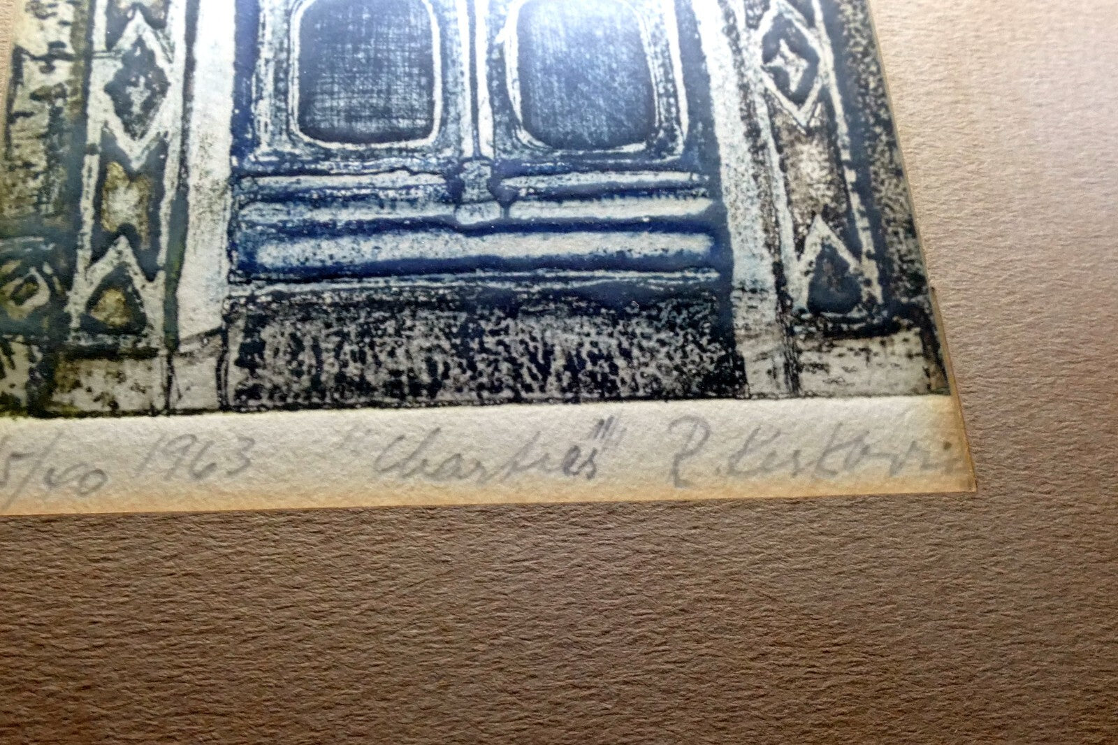 15/40 " Chartres " 1963 Etching by RUTH KERKOVIUS