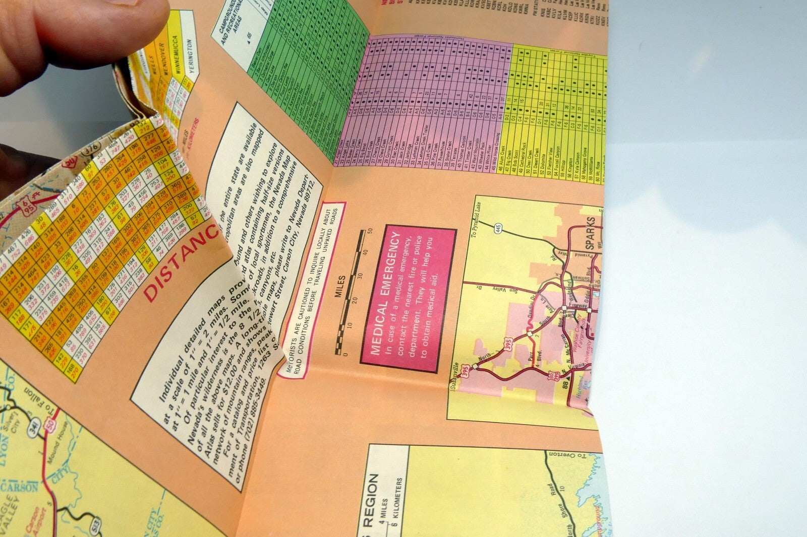 Nevada Reno Las Vegas Lake Tahoe MAP guide