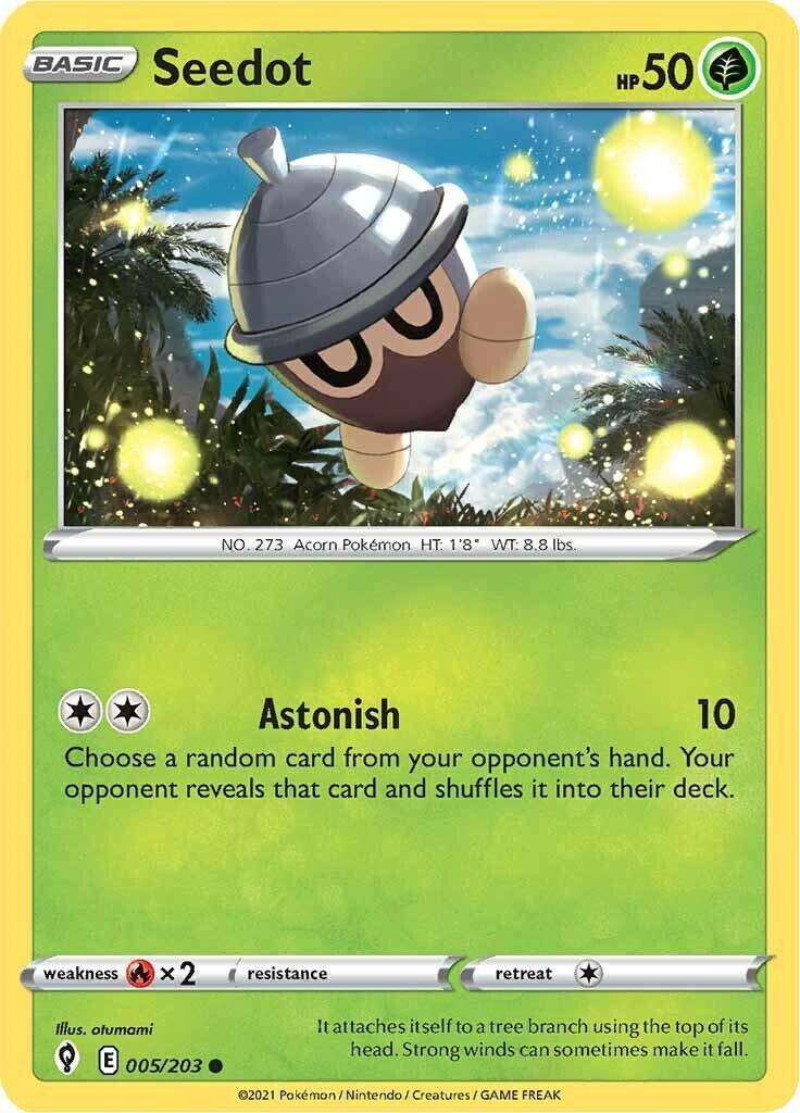Pokemon TCG - Seedot - Common Basic Astonish HP 50