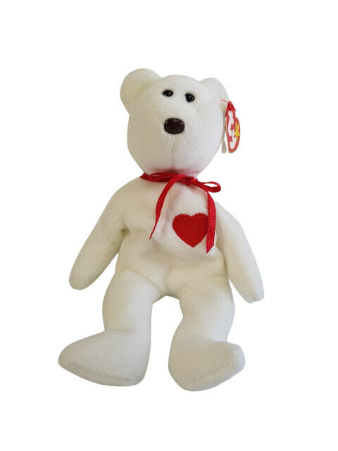 Ty Beanie Babies Valentino Teddy Bear 1993-1994 errors Brown Nose style 4058